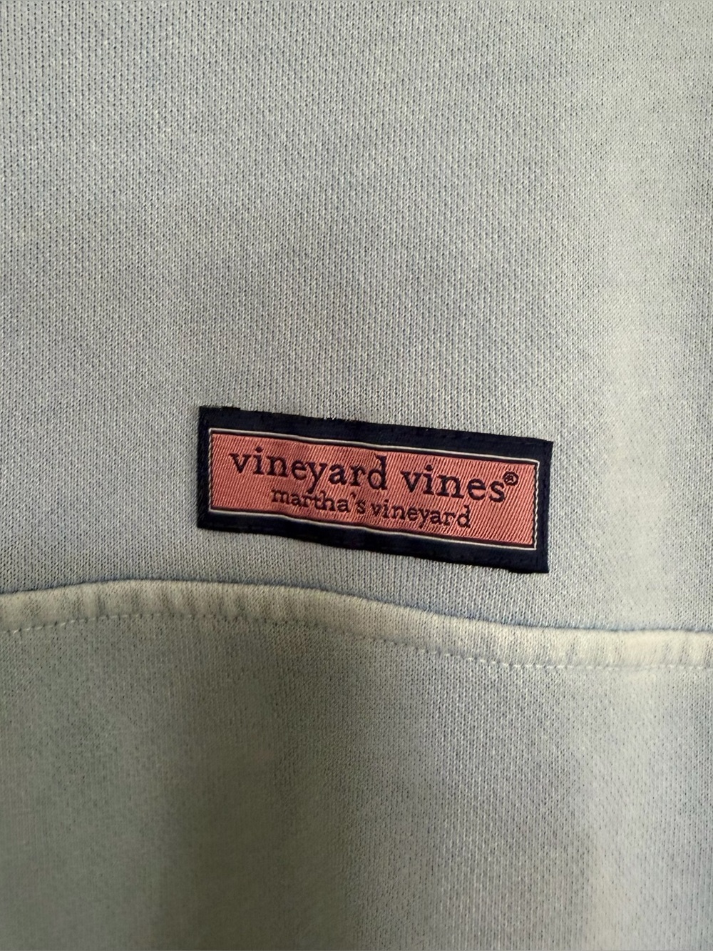 Vineyard Vines Soft Blue Wash 1/4 Zip Long Sleeve Size Medium - Picture 5 of 10